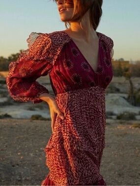 ba&sh Dress Size 2 Small Pink Parisian Chic Feminine